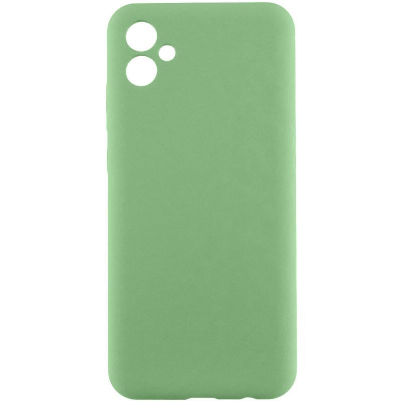 Противоударный чехол TPU GETMAN Liquid Silk Full Camera для Samsung Galaxy A06 Зеленый / Pistachio