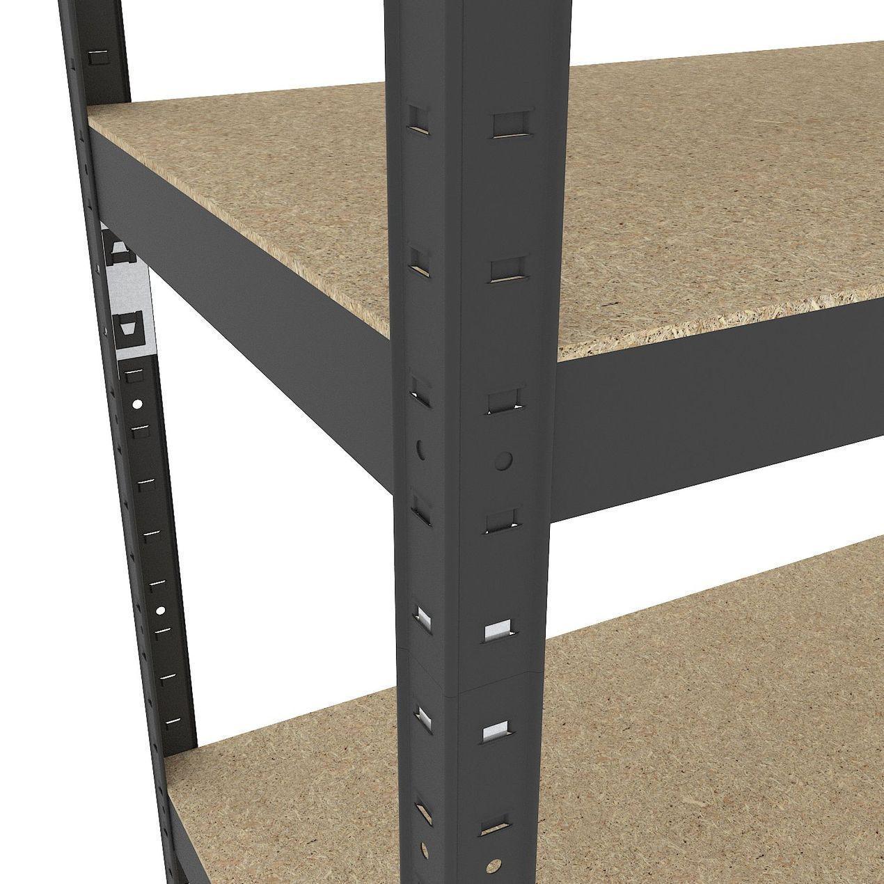 Стелаж Меткас Бюджет КД 175 кг/полицю 5 полиць ДСП металевий 1800x900x400 мм (2519008077) - фото 7