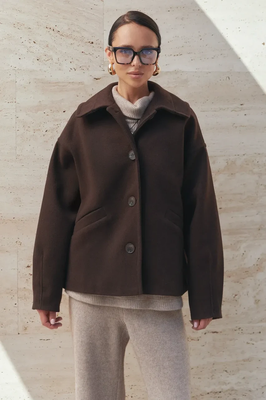 Женское пальто XXL-3XL Шоколадный (2733941908) Женское пальто XXL-3XL Шоколадный (2733941908)