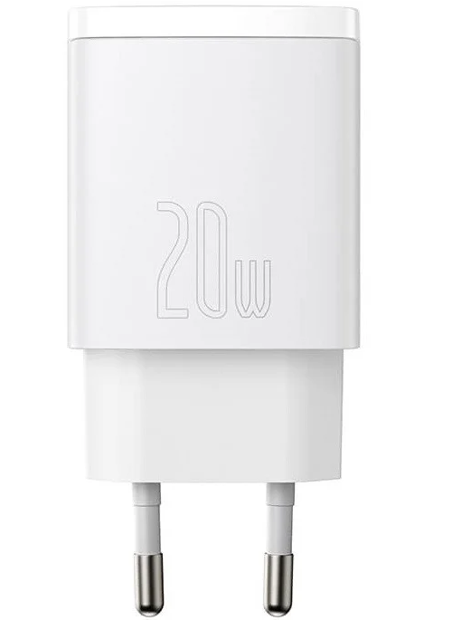 Зарядний пристрій BASEUS CCXJ-B02 USB-Type-C 20 Вт 3 A White (534173)