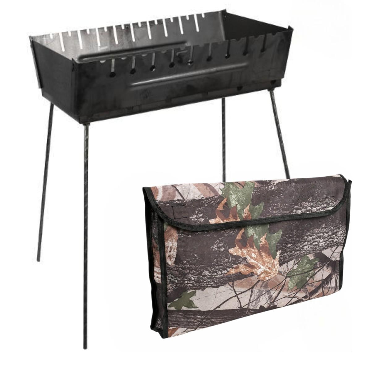 Мангал раскладной с чехлом KITUA BBQ на 10 шампуров