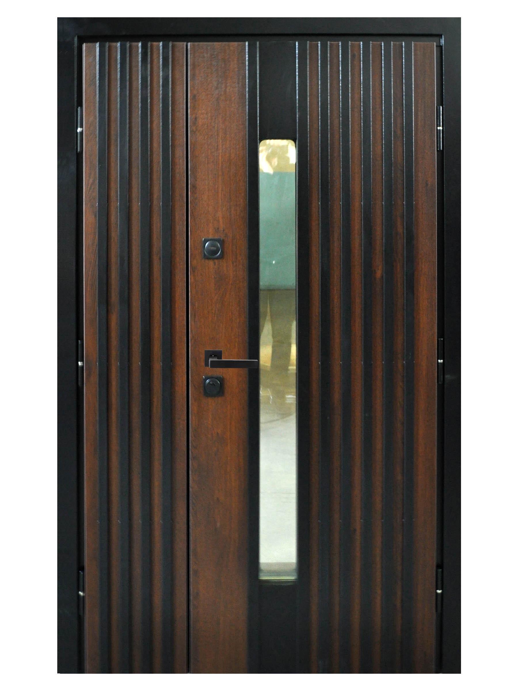 Двері вхідні Максимум NPL26 2040х1200 мм Дуб темний (52500618)