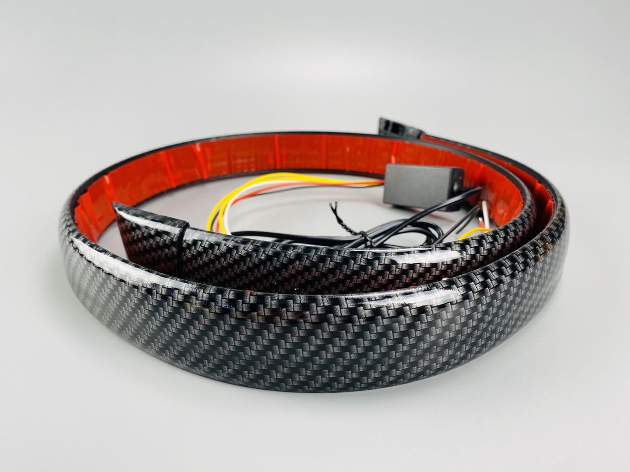 Стрічка LED спойлер карбон 120 см 12V Червоне світло (2396356871)