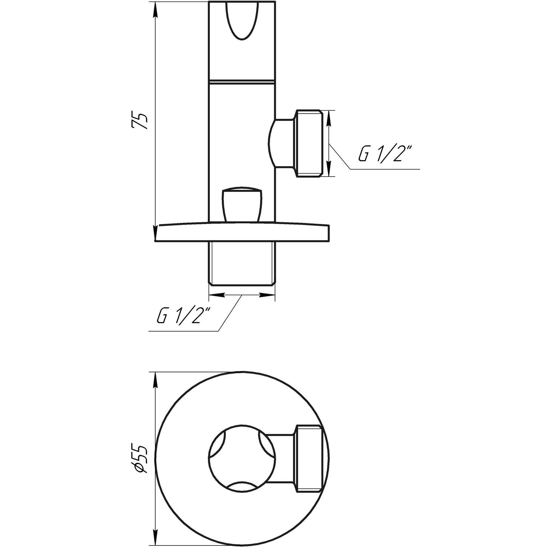 Кран кульовий Solomon 9081 000004145 1/2" ЗЗ кутовий (104609) - фото 2