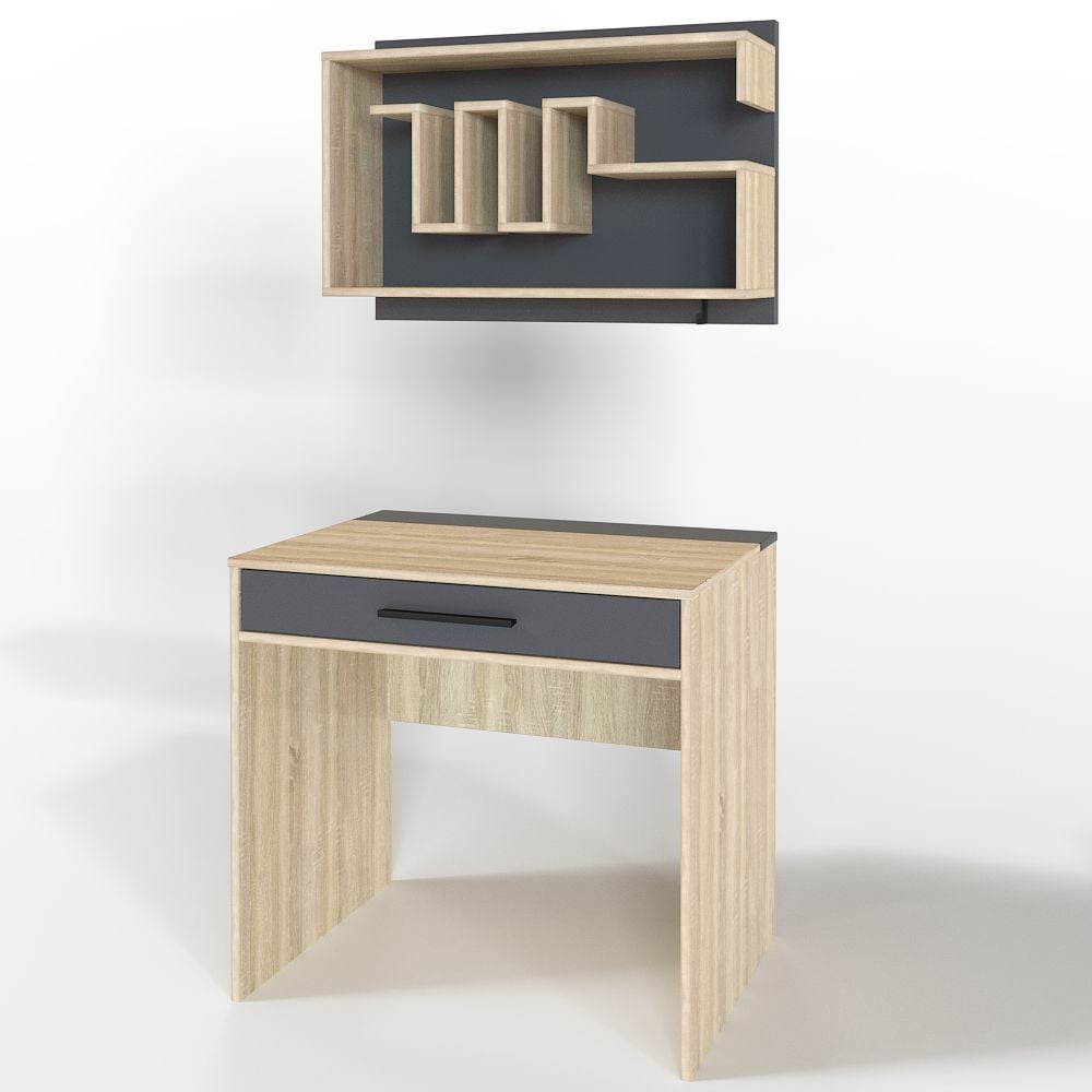 Компьютерный стол Тиса Мебель Тиса Стиль-1 Сонома/Графитовый (636a21e339ace86314485f20) Компьютерный стол Тиса Мебель Тиса Стиль-1 Сонома/Графитовый (636a21e339ace86314485f20)