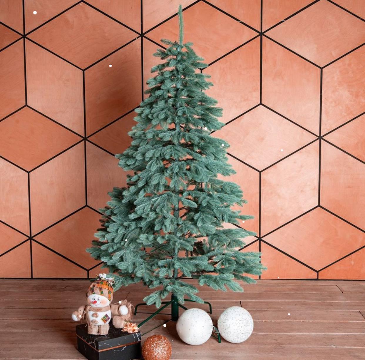 Штучна ялинка Бельгійська лита з металевою підставкою 1,50 м Блакитний (NYT15122) - фото 9