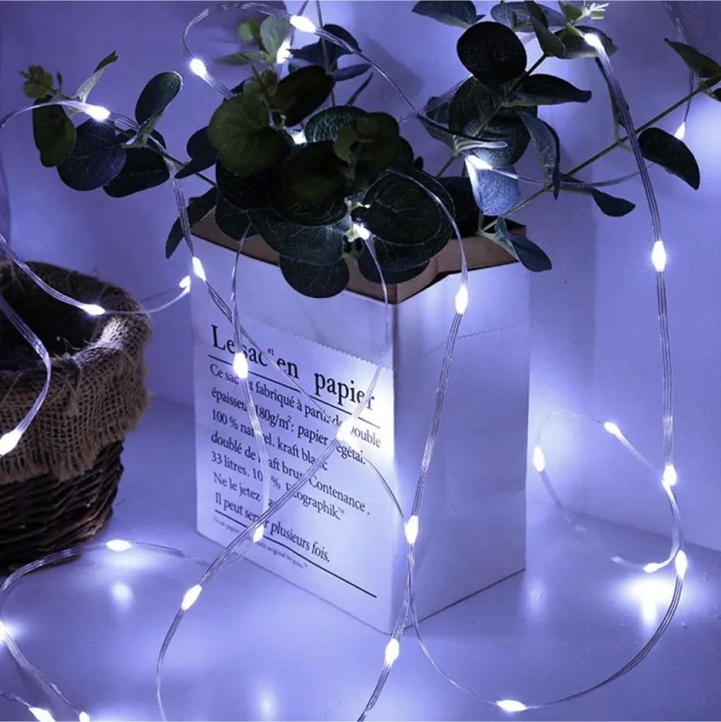 Гирлянда светодиодная нить Роса Люкс с пультом от USB и сети 220V 100 LED 8 режимов IP65 10 м Белый - фото 2 Гирлянда светодиодная нить Роса Люкс с пультом от USB и сети 220V 100 LED 8 режимов IP65 10 м Белый - фото 2