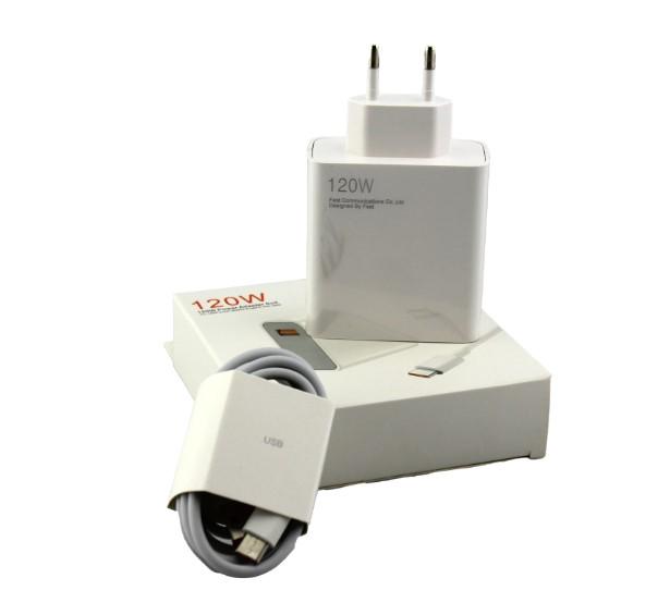 Зарядний пристрій для телефонів Adapter 9172 USB з кабелем Type-C 120W White (83179a06) - фото 2