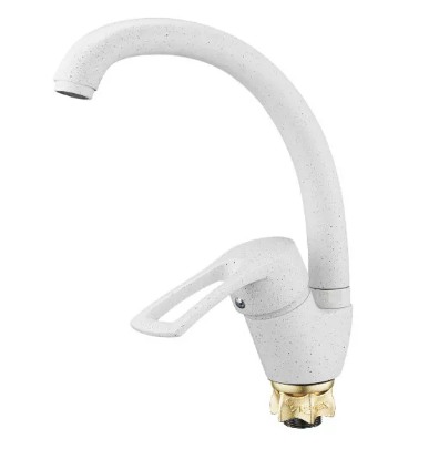Смеситель для кухни однорычажный Wezer YUB4-181-WHITE d 40 мм