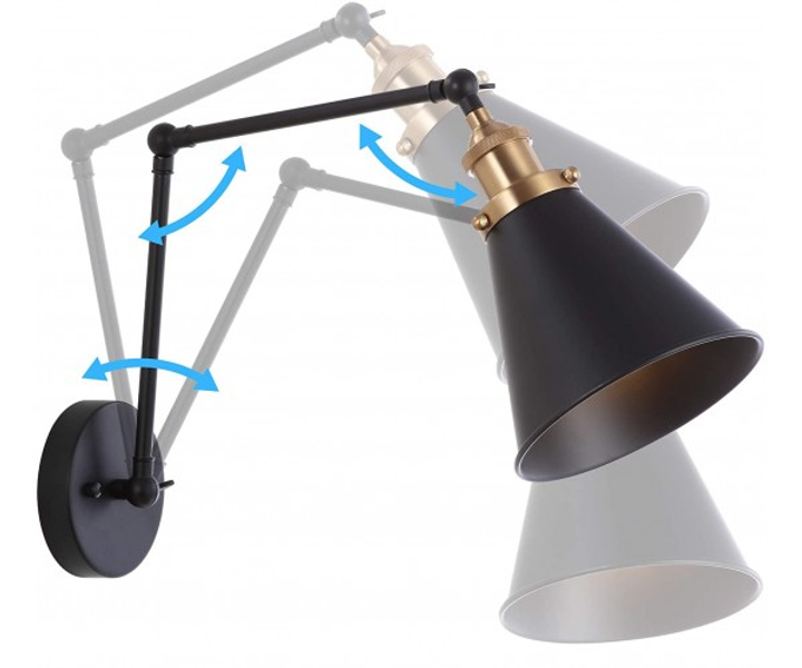 Настінний світильник Jonatan без вимикача Black (WL-0002022 M/Black б/в) - фото 3 Настінний світильник Jonatan без вимикача Black (WL-0002022 M/Black б/в) - фото 3