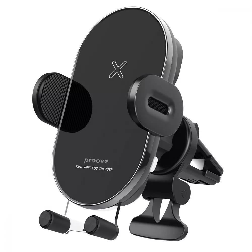 Автодержатель Proove Rounded Energy 15 W для мобильных с беспроводной зарядкой на дефлектор и панель (47923)