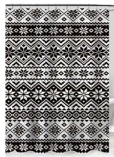 Шторка для ванной силиконовая Ethnic Cortina 180x180 см (81077)