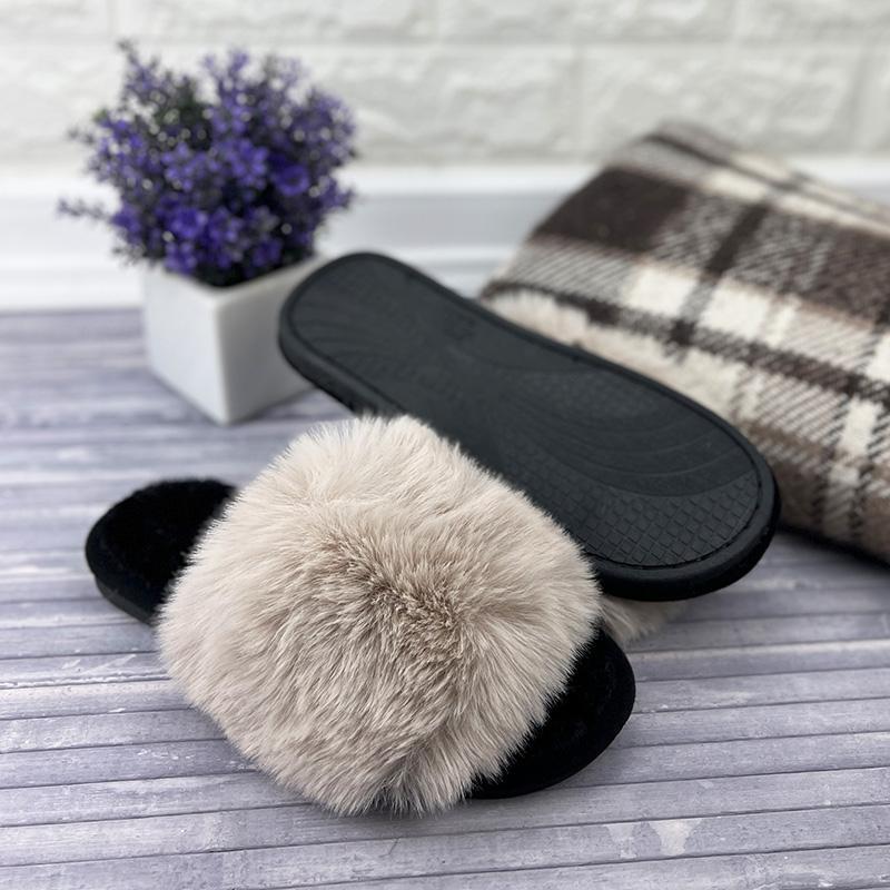 Домашні тапочки жіночі Е-006098-2 пухнасті 25,5-26 см p. 40 Бежевий (86866203) - фото 4 Домашні тапочки жіночі Е-006098-2 пухнасті 25,5-26 см p. 40 Бежевий (86866203) - фото 4