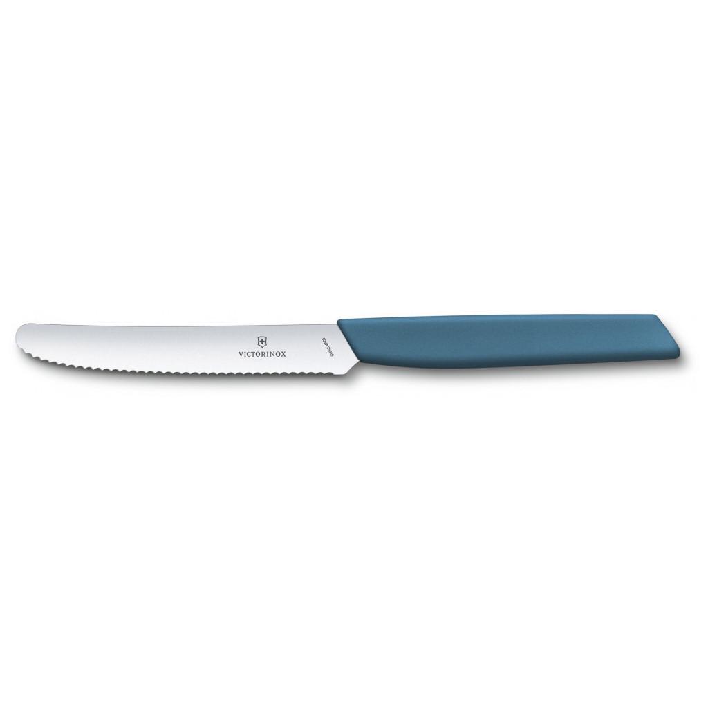 Кухонный нож Victorinox Swiss Modern TomatoSausage 11 см Blue (6.9006.11W2) Кухонный нож Victorinox Swiss Modern TomatoSausage 11 см Blue (6.9006.11W2)