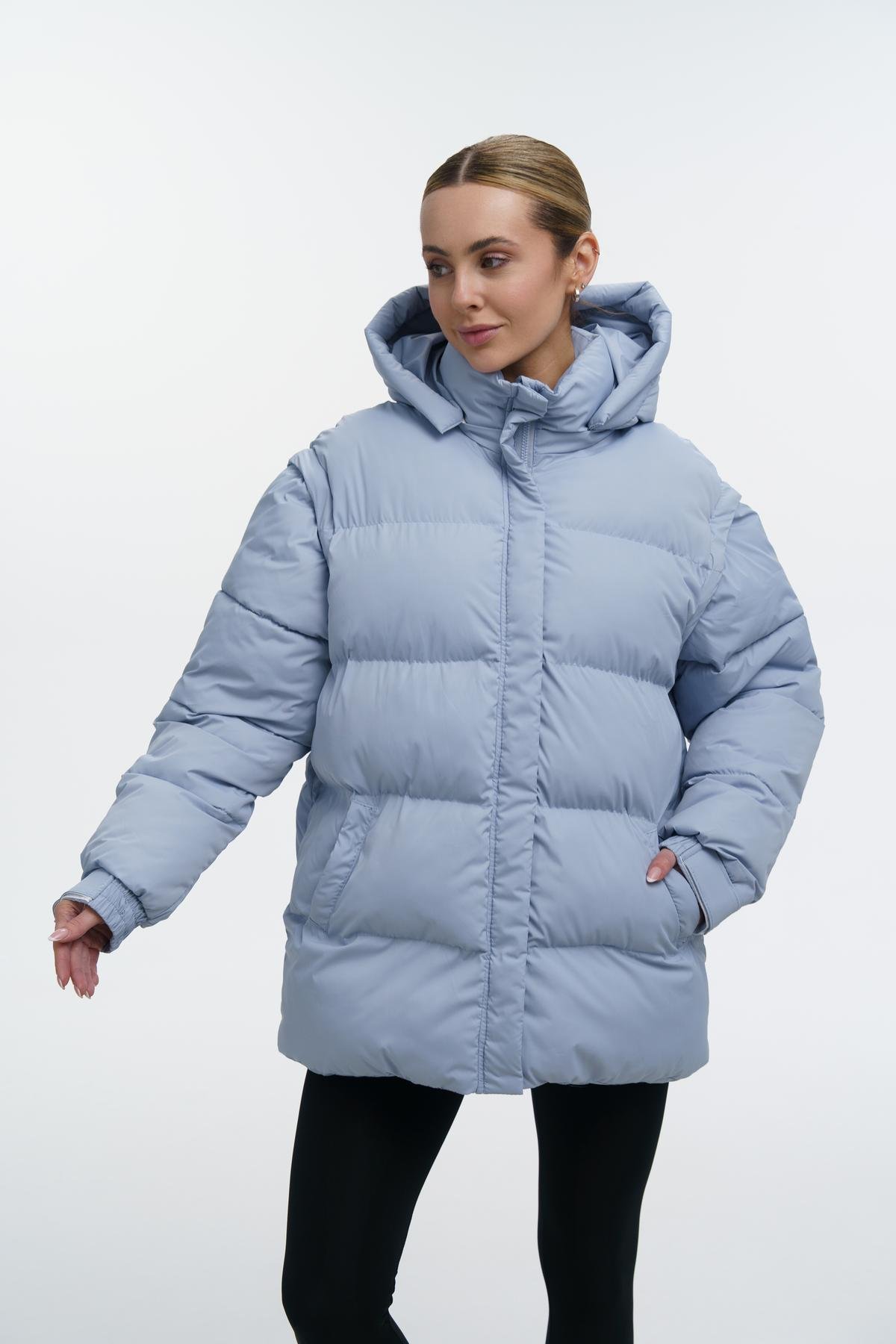Пуховик-трансформер жіночий Intruder Mishele M Блакитний (1642766129/M) - фото 1