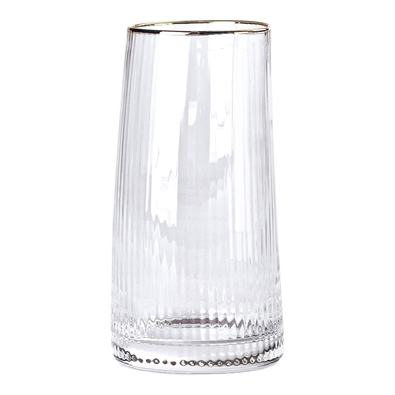 Набір високих склянок із золотим обідком 6 шт. 600 мл (4977) - фото 3