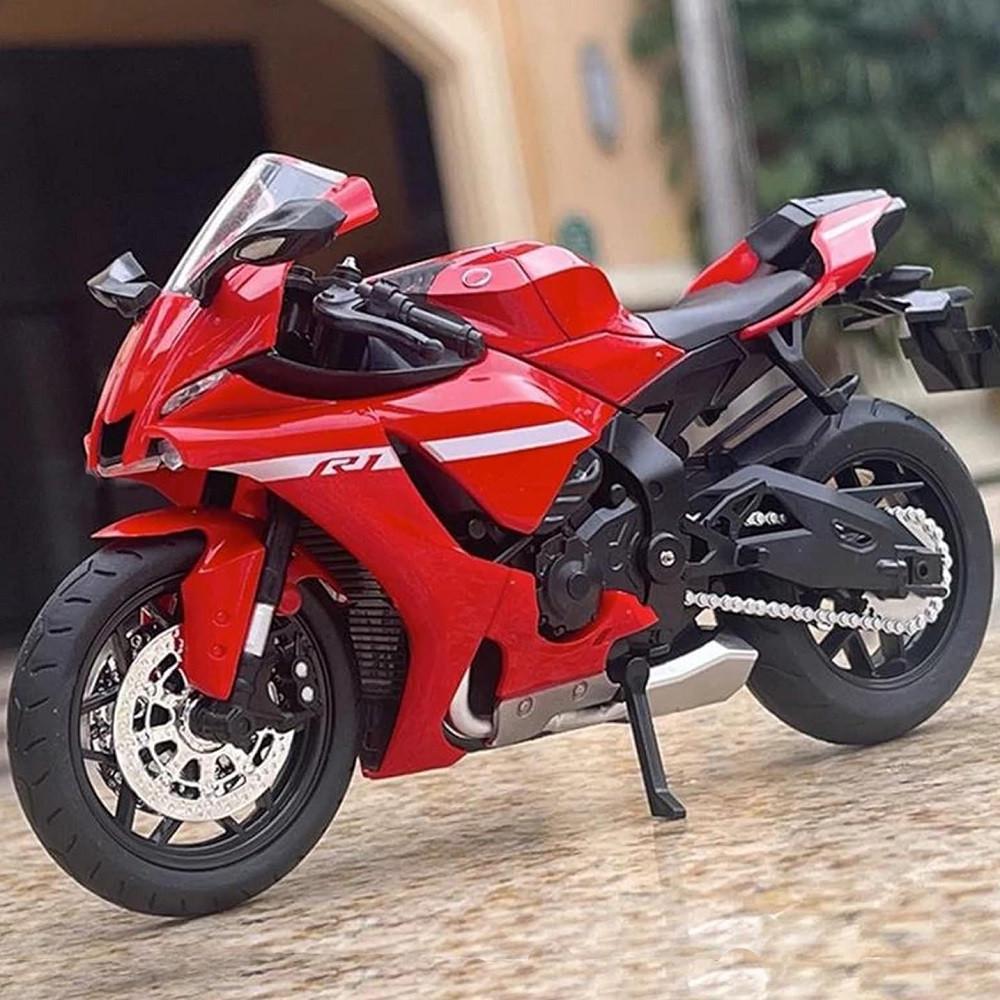 Мотоцикл TK Group Yamaha YZF R1 1:12 металлический с подсветкой/звуком/амортизацией (2662766182)