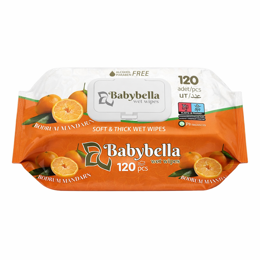 Влажные салфетки BABYBELLA Mandarin антибактериальные 120 шт. Белый (EG-1000394)