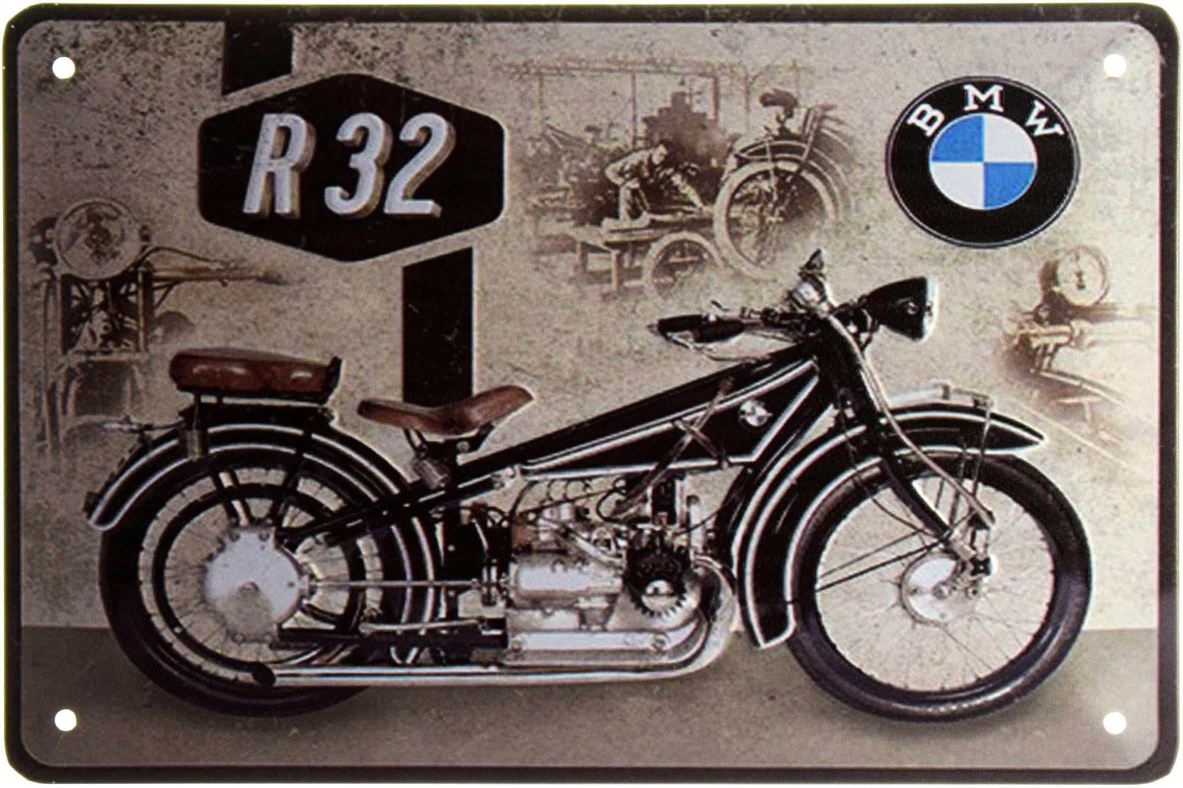 Табличка металлическая BMW R32 20x30 см