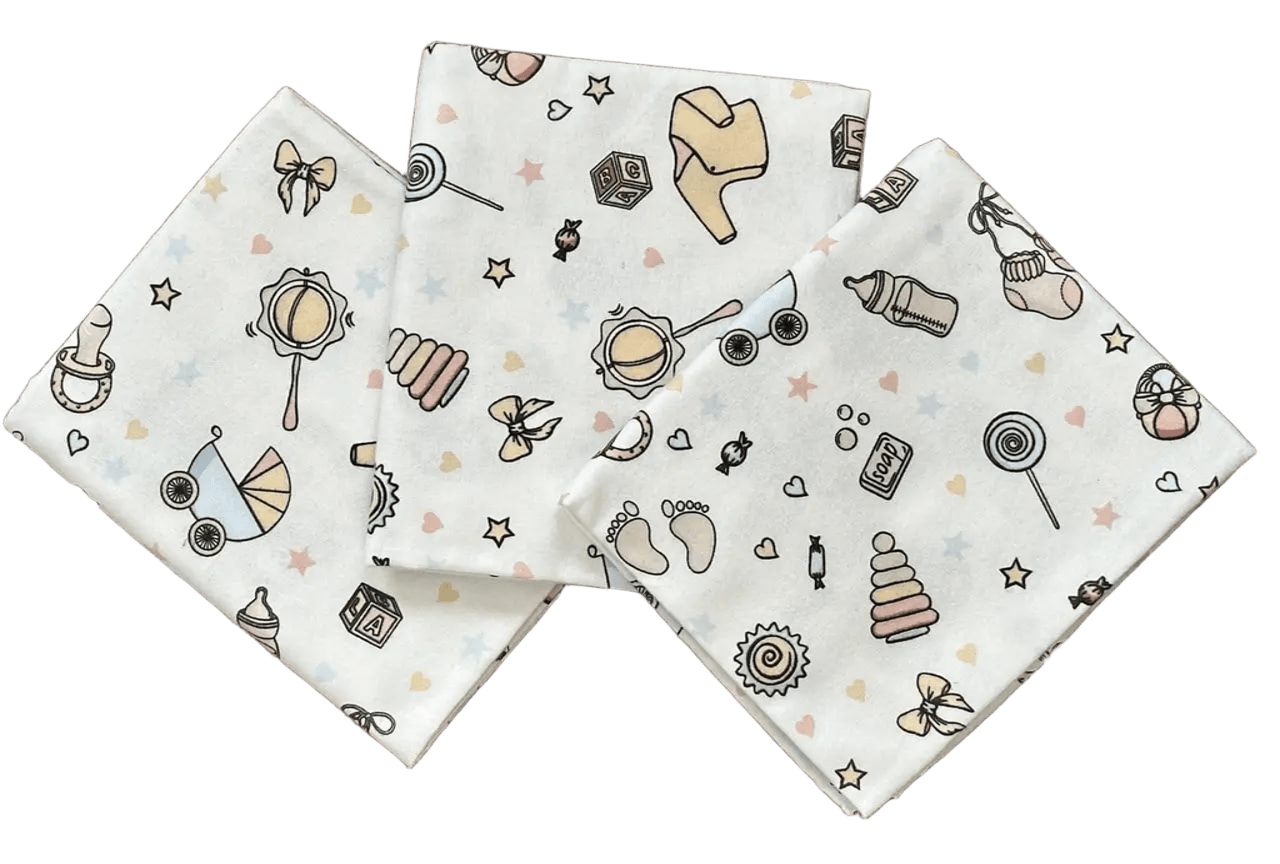 Пеленки детские BST 3 шт. 90х80 см Молочный/Бежевый (2043051340)