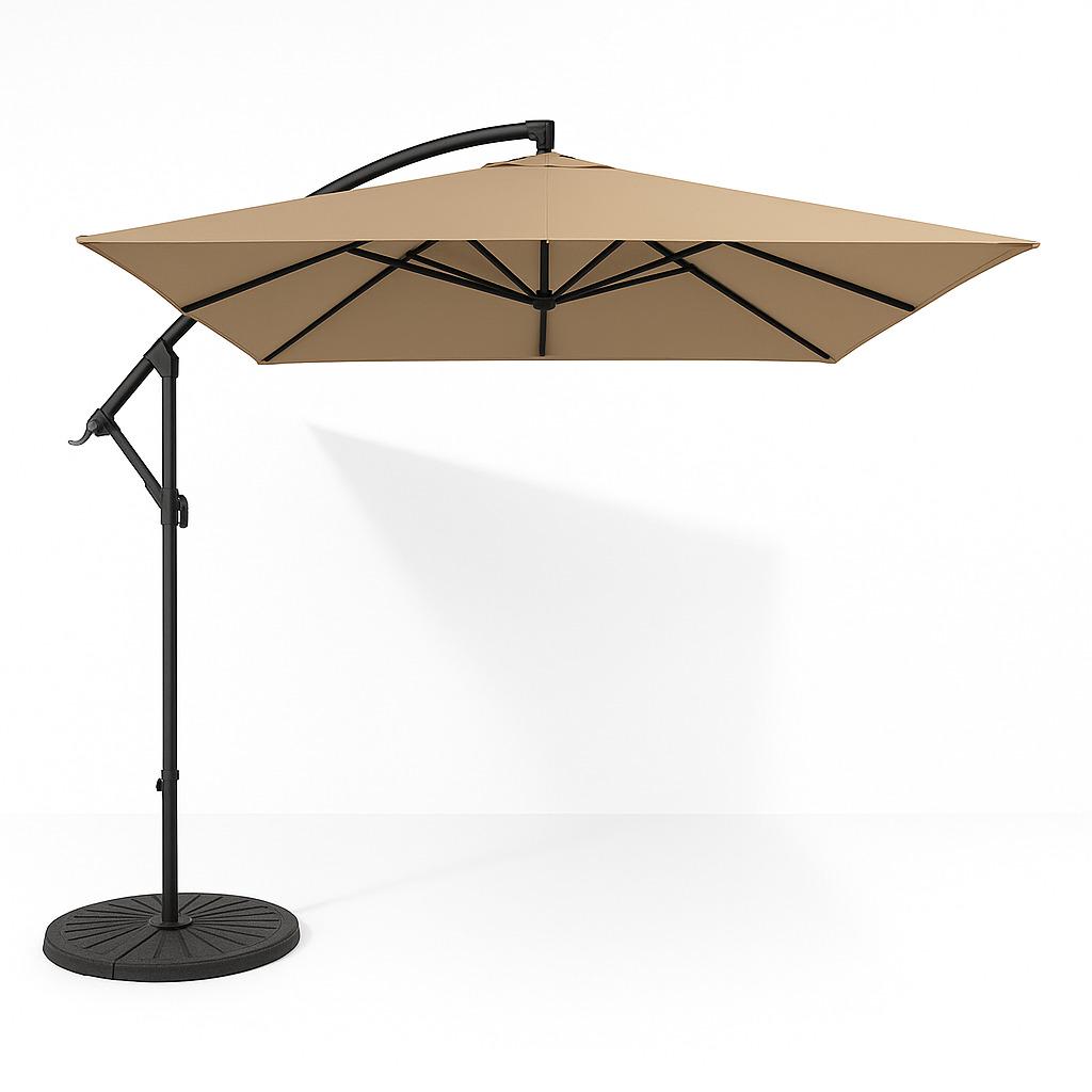 Зонтик садовый регулируемый WCG с чехлом/наклоном 2,5x2,5 м Бежевый - фото 3 Зонтик садовый регулируемый WCG с чехлом/наклоном 2,5x2,5 м Бежевый - фото 3