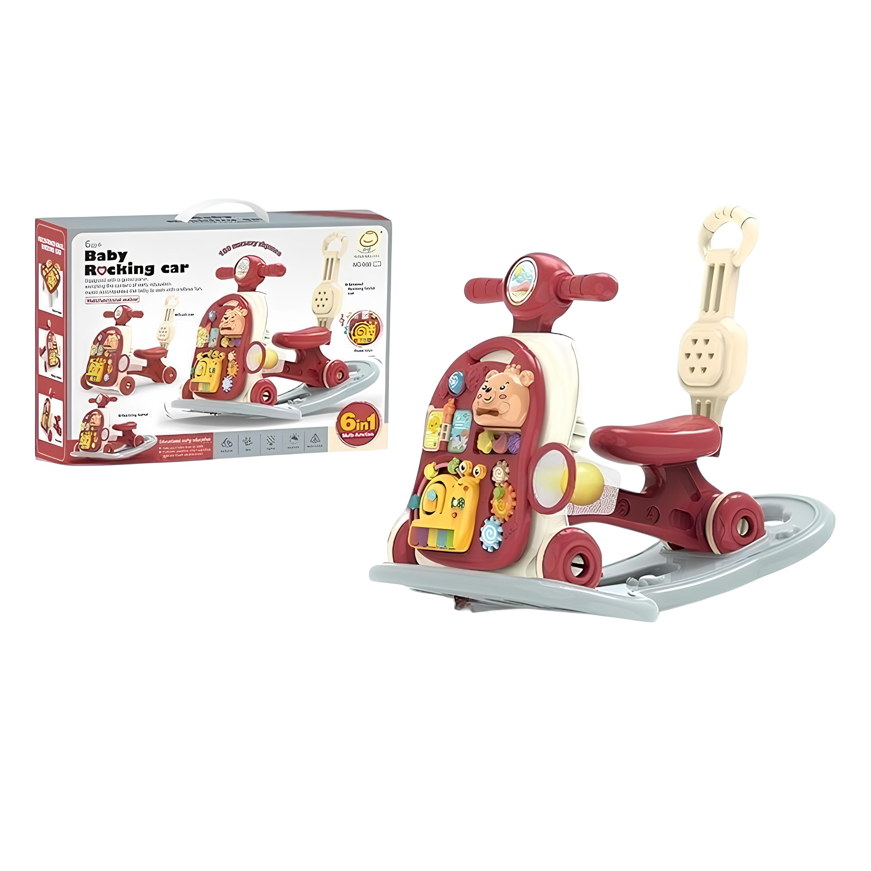 Каталка-скутер 6в1 с пианино качелями и игровыми функциями (164167)