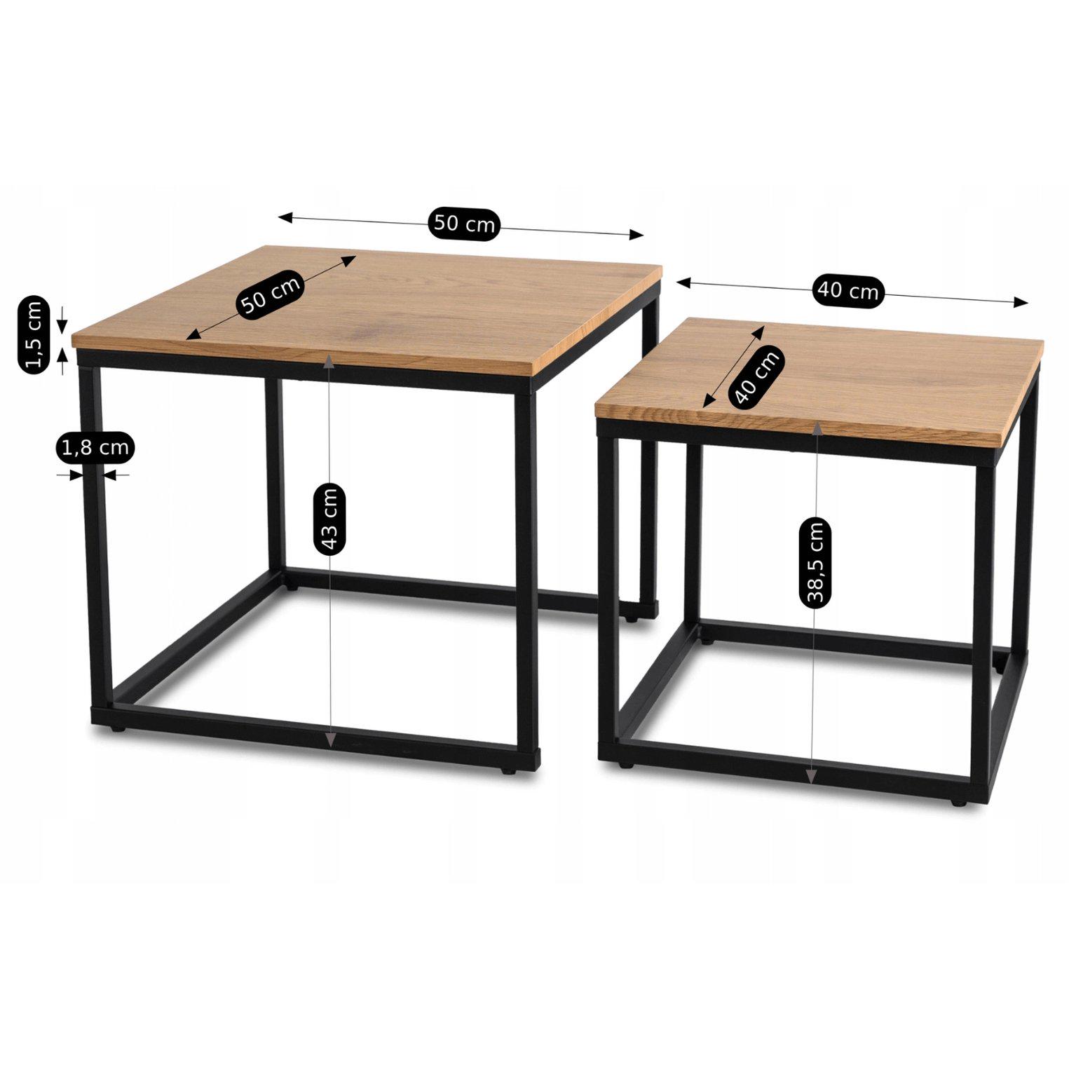 Комплект журнальных столов Mebel Elite CARMI 2 шт. Дуб золотой (ME.CARMI/DZ/CZ/L) - фото 2 Комплект журнальных столов Mebel Elite CARMI 2 шт. Дуб золотой (ME.CARMI/DZ/CZ/L) - фото 2