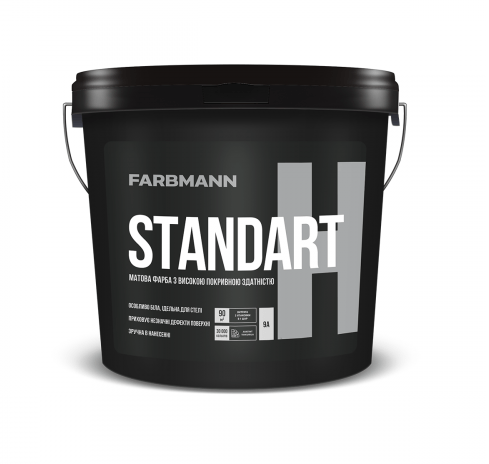 Фарба інтер'єрна акрилова Farbmann Standart H 9 л В1 Білий (1796765822)