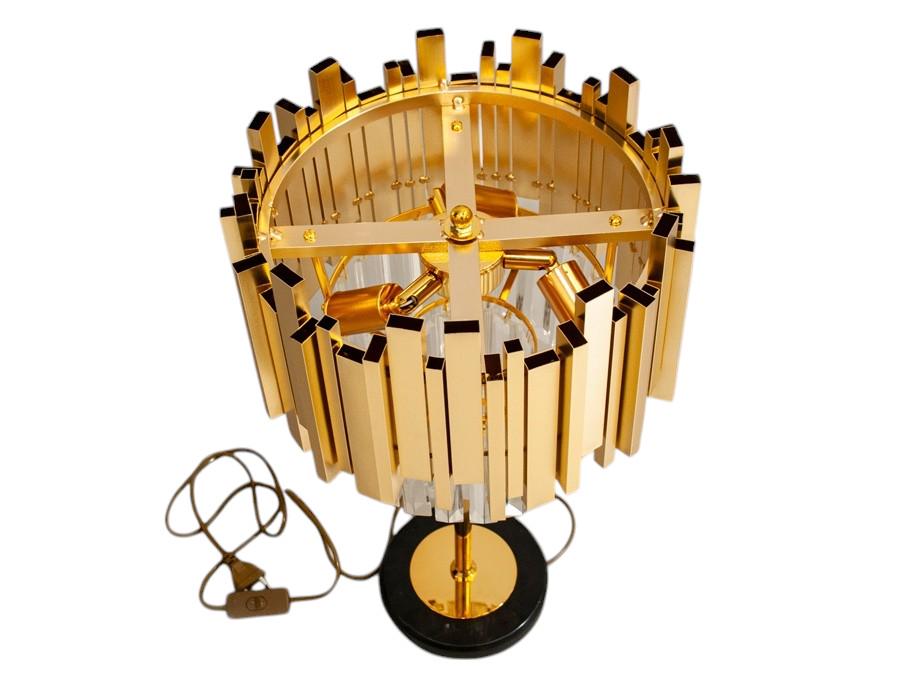 Настільна лампа з кришталевими підвісками (901-T-GD satin) - фото 2 Настільна лампа з кришталевими підвісками (901-T-GD satin) - фото 2