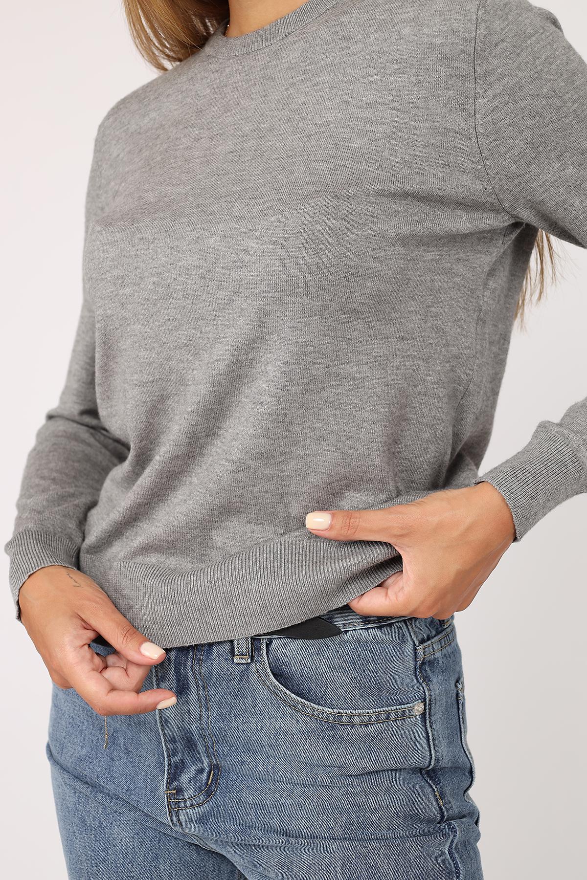 Джемпер женский ЦБ-00273136 р. 52 Серый (SKT001053470) - фото 3