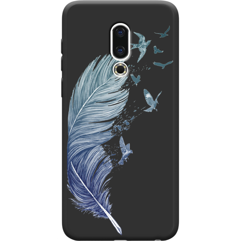 Чохол BoxFace Meizu 16 TH Feather Чорний силікон (35817-cc38-36103) - фото 1