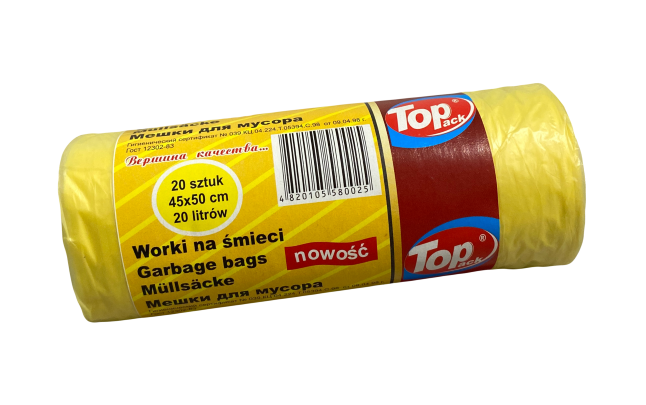 Мешки для мусора Top Pack Mix HD 45x50мм 20 л 20 шт. Желтый (5-010501)