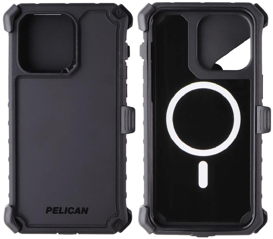 Чехол противоударный с клипсой Pelican Ambassador MagSafe аналог OtterBox Defender для iPhone 15 Pro (6.1") Black