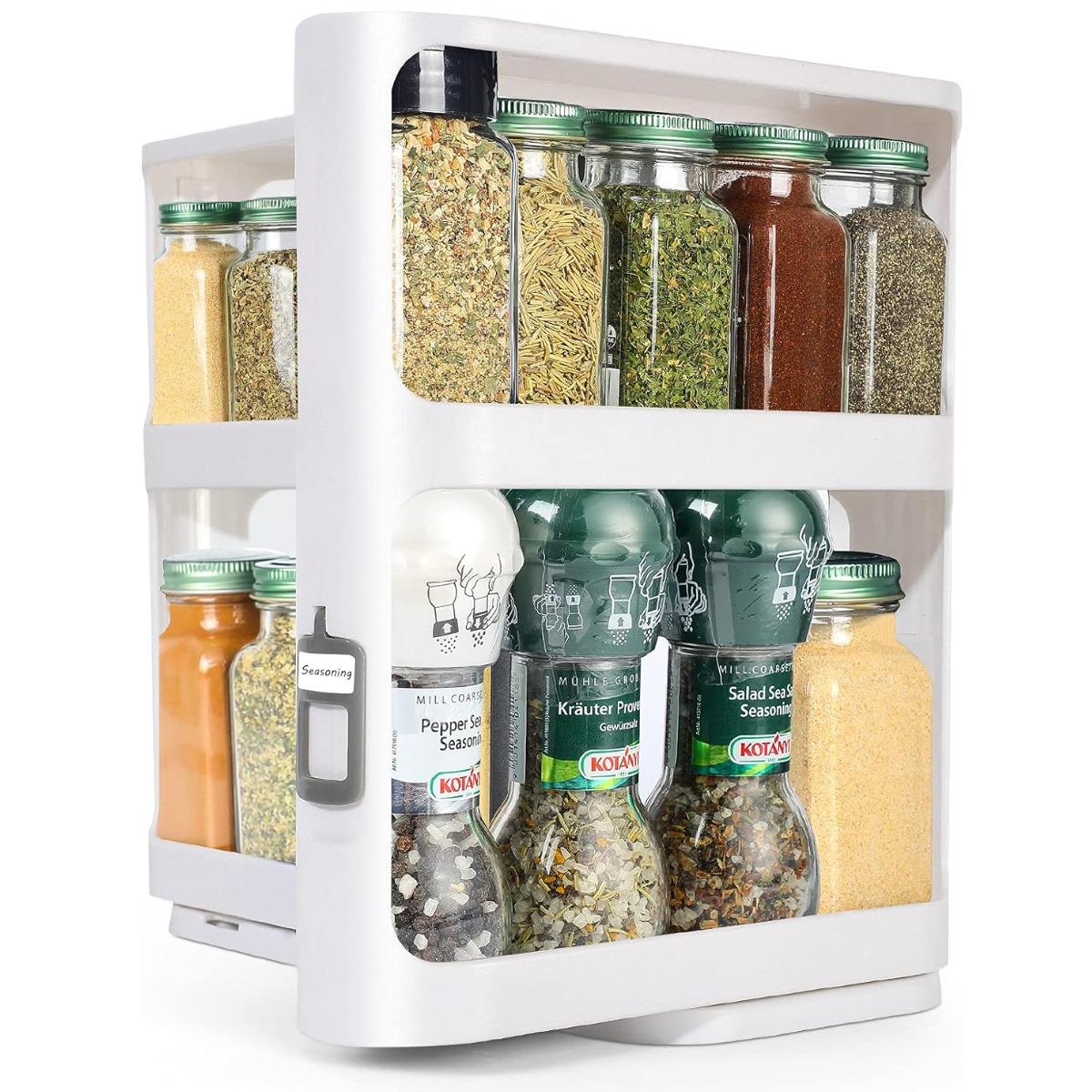 Органайзер поворотний для спецій Rotating storage rack (91561) - фото 3 Органайзер поворотний для спецій Rotating storage rack (91561) - фото 3