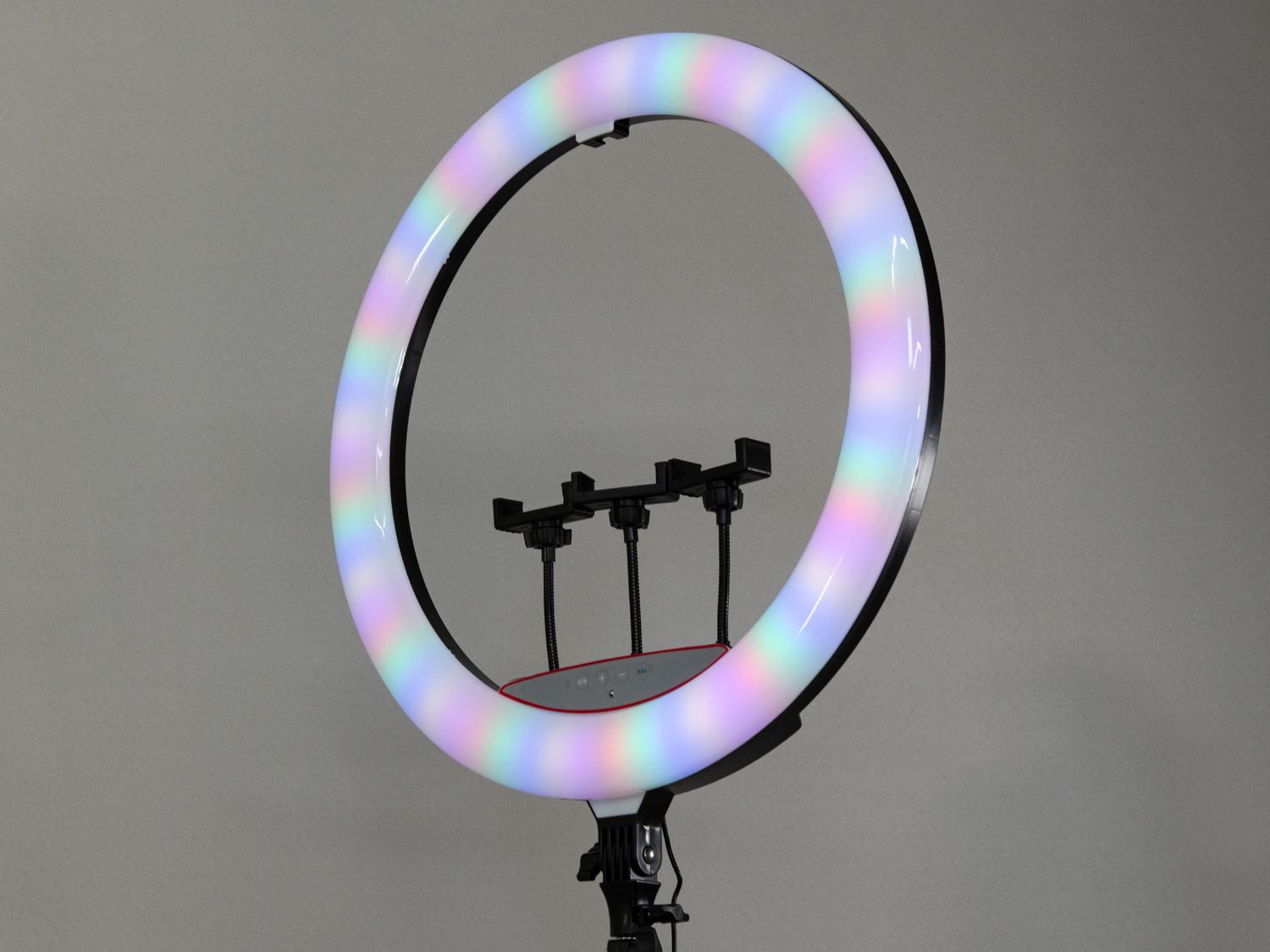 Кольцевая лампа RGB с пультом диаметром 56 см 60 Вт (SL-22RGB) - фото 3 Кольцевая лампа RGB с пультом диаметром 56 см 60 Вт (SL-22RGB) - фото 3