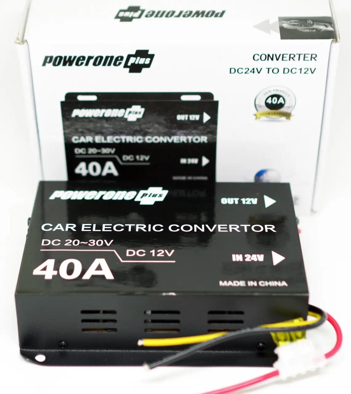 Перетворювач напруги автомобільний PowerOne 24 В 12 В 40 A Black (3_06398) - фото 6 Перетворювач напруги автомобільний PowerOne 24 В 12 В 40 A Black (3_06398) - фото 6
