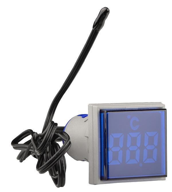 Светосигнальная арматура АСКО-УКРЕМ с индикатором температуры серии U-ADM-T квадратная ᴓ22 мм Синий (00000055213)