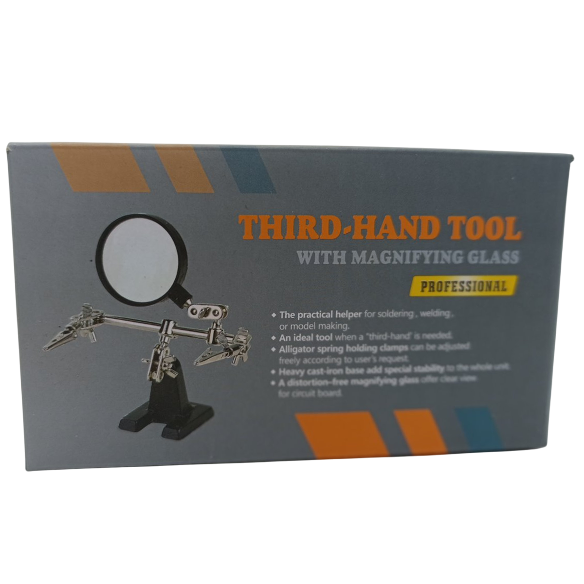 Держатель Третья рука ZD-10R с лупой 60 мм 3X Black/Silver (160425) - фото 8 Держатель Третья рука ZD-10R с лупой 60 мм 3X Black/Silver (160425) - фото 8