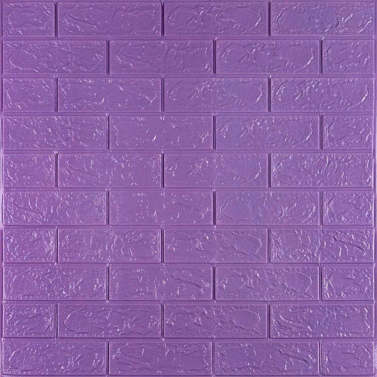 3D-панель Кирпич самоклеящийся настенный 700х770х3 мм Пурпурный (014-3)