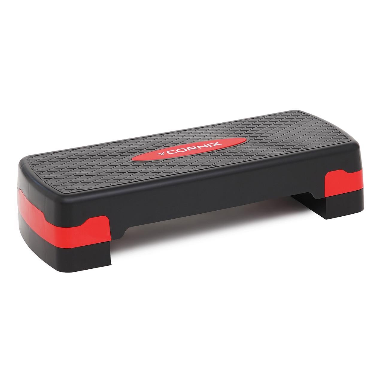 Степ-платформа Cornix 2-ступінчаста 68х28х10-15 см XR-0190 Black/Red (2375571708)