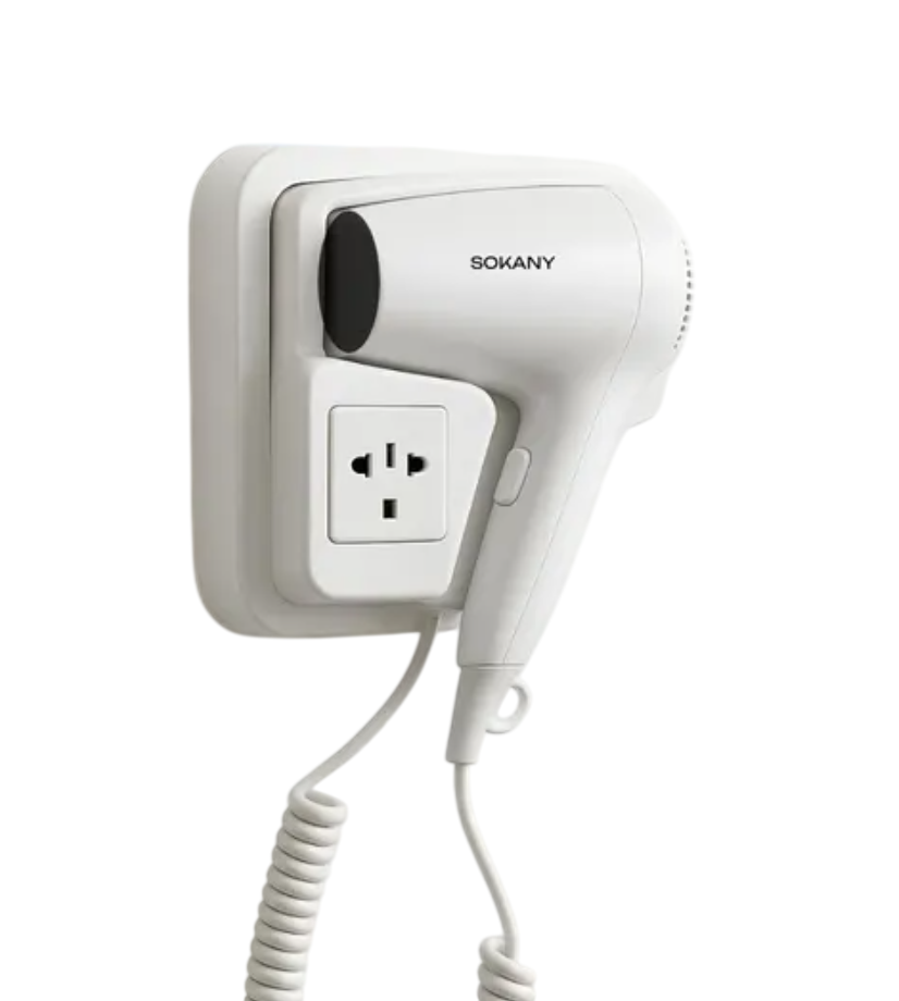 Фен настенный SOKANY SK-CF-2217 стационарный 1200 Вт Белый (31443532) Фен настенный SOKANY SK-CF-2217 стационарный 1200 Вт Белый (31443532)