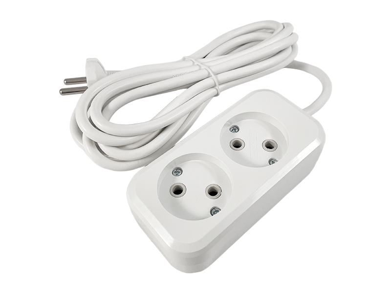 Подовжувач Lemanso LMK036 2 розетки 3 м без заземлення (6946)
