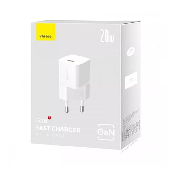 Зарядний пристрій мережевий BASEUS GaN5S Fast Charger Type-C 20W White (P10162503213-00) - фото 5 Зарядний пристрій мережевий BASEUS GaN5S Fast Charger Type-C 20W White (P10162503213-00) - фото 5