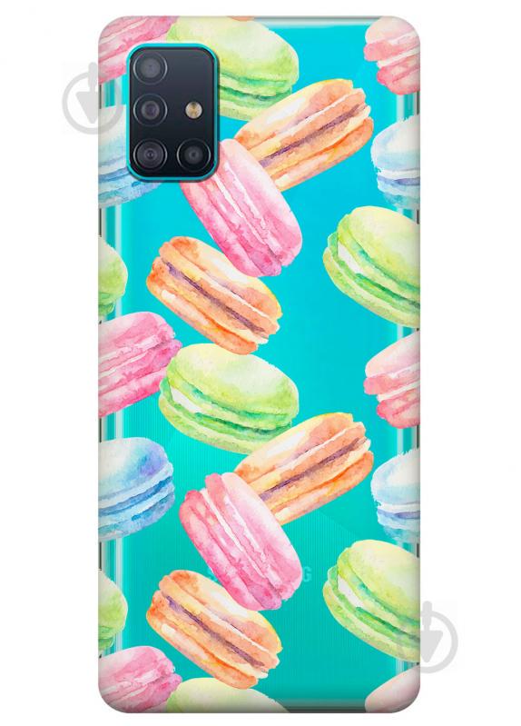 Прозрачный силиконовый чехол iSwag для Samsung Galaxy A51 с рисунком - Французские печенья (KS3157) Прозрачный силиконовый чехол iSwag для Samsung Galaxy A51 с рисунком - Французские печенья (KS3157)