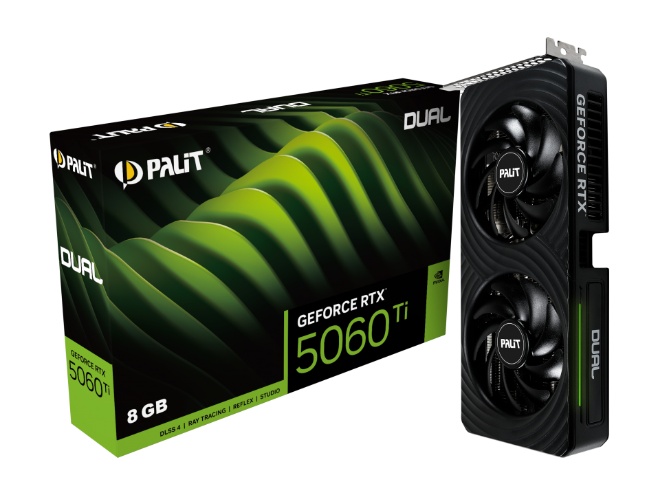Видеокарта RTX 5060 Ti 8GB GDDR7 Dual Palit (NE7506T019P1-GB2062D)