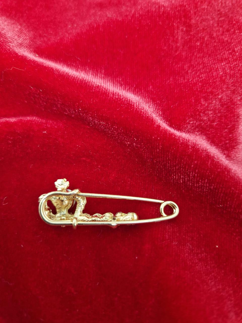 Брошь-булавка с камнями Золотистый (1861808902) - фото 2 Брошь-булавка с камнями Золотистый (1861808902) - фото 2