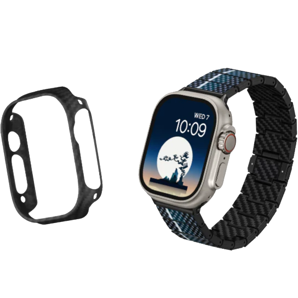 Ремінець і чохол Pitaka Chroma Carbon Band for Watch 49 Poetry of Things Moon and Air Case (AWB2306/KW3001A)