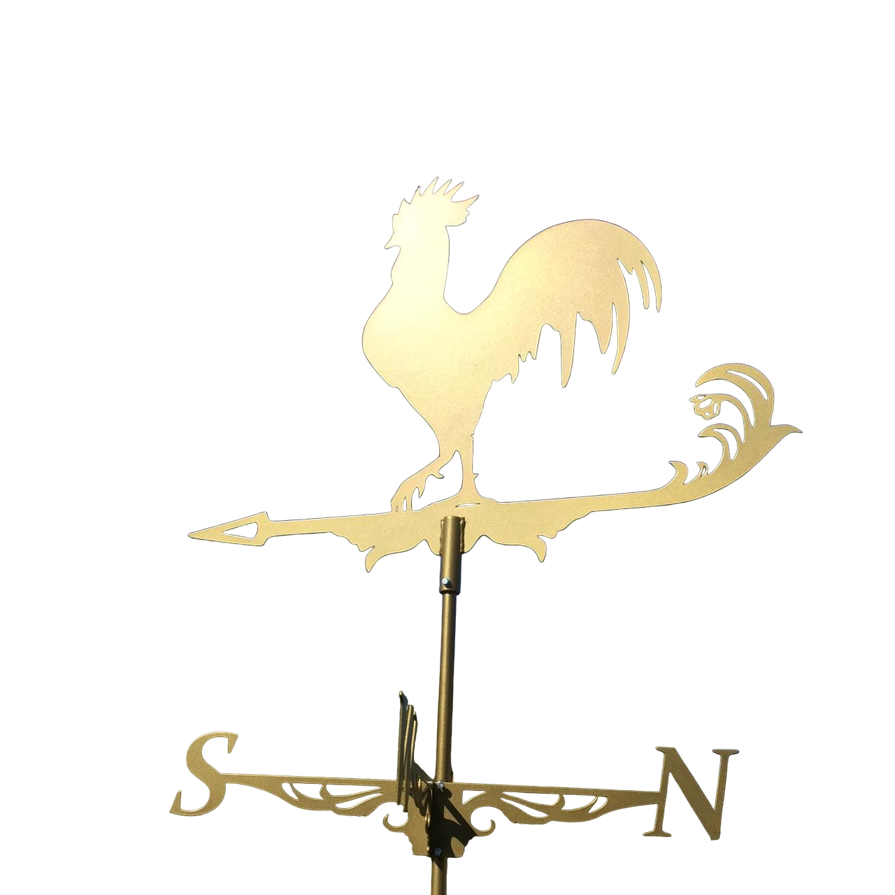 Флюгер на дах маленький Півень 1 силует/золотий на альтанку/криницю/огорожу 75x50 см (1092404) Флюгер на дах маленький Півень 1 силует/золотий на альтанку/криницю/огорожу 75x50 см (1092404)