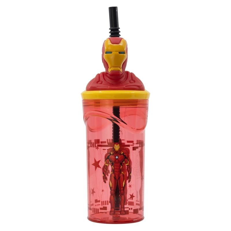 Склянка для дітей з трубочкою STOR Avengers Iron Man 23x7 5x7,5 см 360 мл Месники Залізна людина Червоний (2250719661) Склянка для дітей з трубочкою STOR Avengers Iron Man 23x7 5x7,5 см 360 мл Месники Залізна людина Червоний (2250719661)