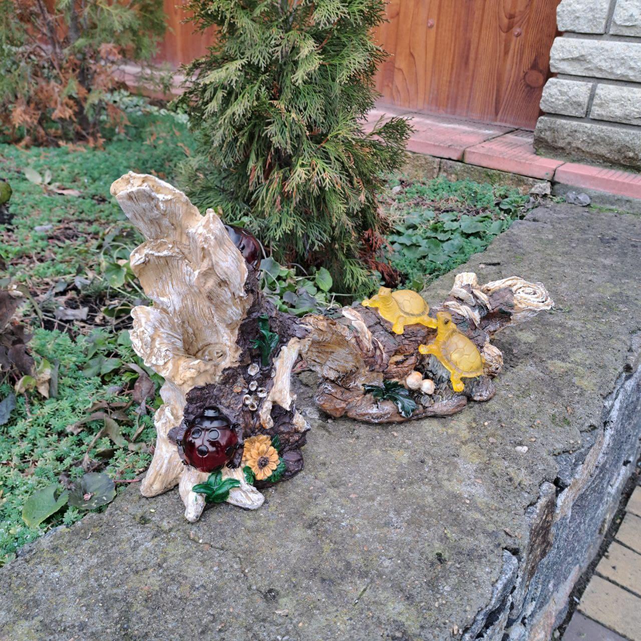 Набор светильников садовых Божья коровка и Черепахи на коряге на солнечной батарее (4241) - фото 2